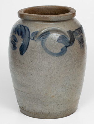 2 Gal. Baltimore, MD Stoneware Jar w/ Floral Decoration, circa 1840