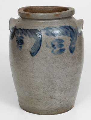 2 Gal. Baltimore, MD Stoneware Jar w/ Floral Decoration, circa 1840