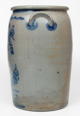 Fine 10 Gal. HAMILTON & JONES / STAR POTTERY / GREENSBORO, PA Stoneware Jar w/ Elaborate Decoration