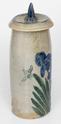 Exceptional Large Lidded Vase attrib. Arie Meaders, Cleveland, Georgia, circa 1965