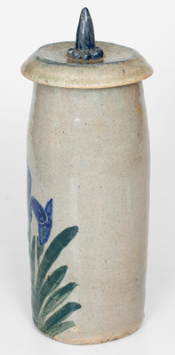 Exceptional Large Lidded Vase attrib. Arie Meaders, Cleveland, Georgia, circa 1965