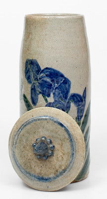 Exceptional Large Lidded Vase attrib. Arie Meaders, Cleveland, Georgia, circa 1965