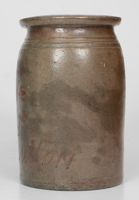 G. N. Fulton, Alleghany County, VA Stoneware Jar w/ Elaborate Manganese Decoration