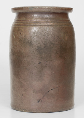 G. N. Fulton, Alleghany County, VA Stoneware Jar w/ Elaborate Manganese Decoration