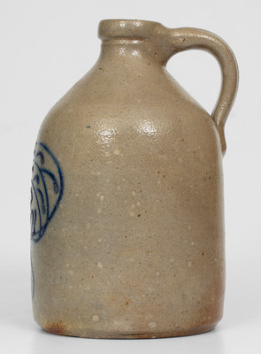 1/2 Gal. NY State Stoneware Jug w/ Slip-Trailed Decoration, circa 1870