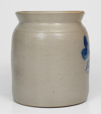 1 Gal. CORTLAND, New York Stoneware Jar w/ Floral Decoration