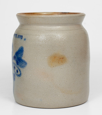 1 Gal. CORTLAND, New York Stoneware Jar w/ Floral Decoration