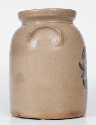 MACQUOID, New York City, Stoneware Jar w/ Fine Cobalt Decoration