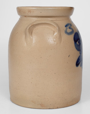 3 Gal. LYONS, New York Stoneware Jar w/ Floral Decoration