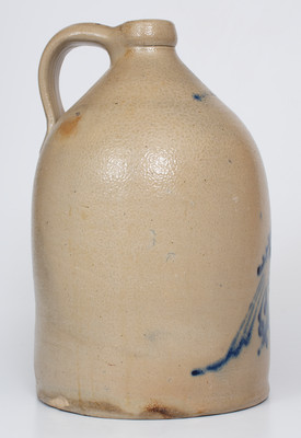 3 Gal. N. A. WHITE & CO. / BINGHAMTON, NY Stoneware Jug w/ Slip-Trailed Bird Decoration