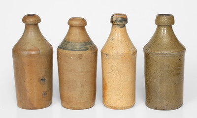 Lot of Four: American Stoneware Bottles incl. HYDE PARK and J. CHESTER Examples