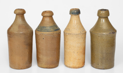 Lot of Four: American Stoneware Bottles incl. HYDE PARK and J. CHESTER Examples