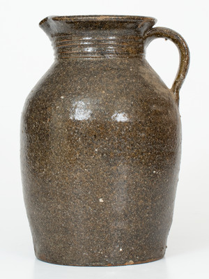 North Carolina Alkaline-Glazed Stoneware Pitcher, late 19th century