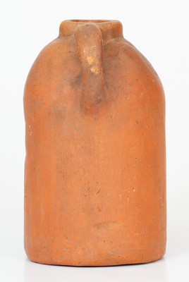 Unusual Hand-Molded Brick Clay Jug Inscribed