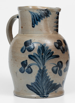 Rare Stoneware Pitcher w/ Elaborate Decoration, attrib. Northeast, Maryland (Remmey or Magee)