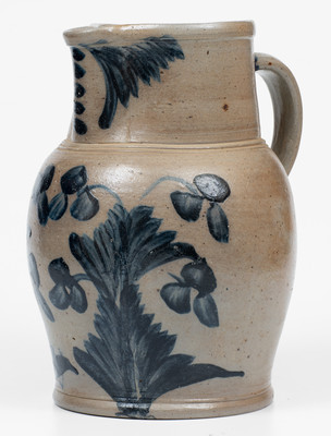 Rare Stoneware Pitcher w/ Elaborate Decoration, attrib. Northeast, Maryland (Remmey or Magee)