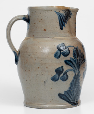 Rare Stoneware Pitcher w/ Elaborate Decoration, attrib. Northeast, Maryland (Remmey or Magee)