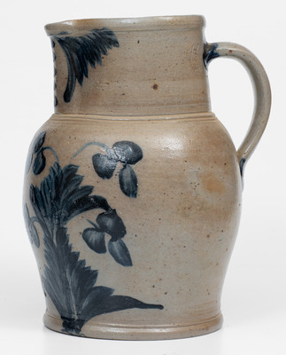 Rare Stoneware Pitcher w/ Elaborate Decoration, attrib. Northeast, Maryland (Remmey or Magee)