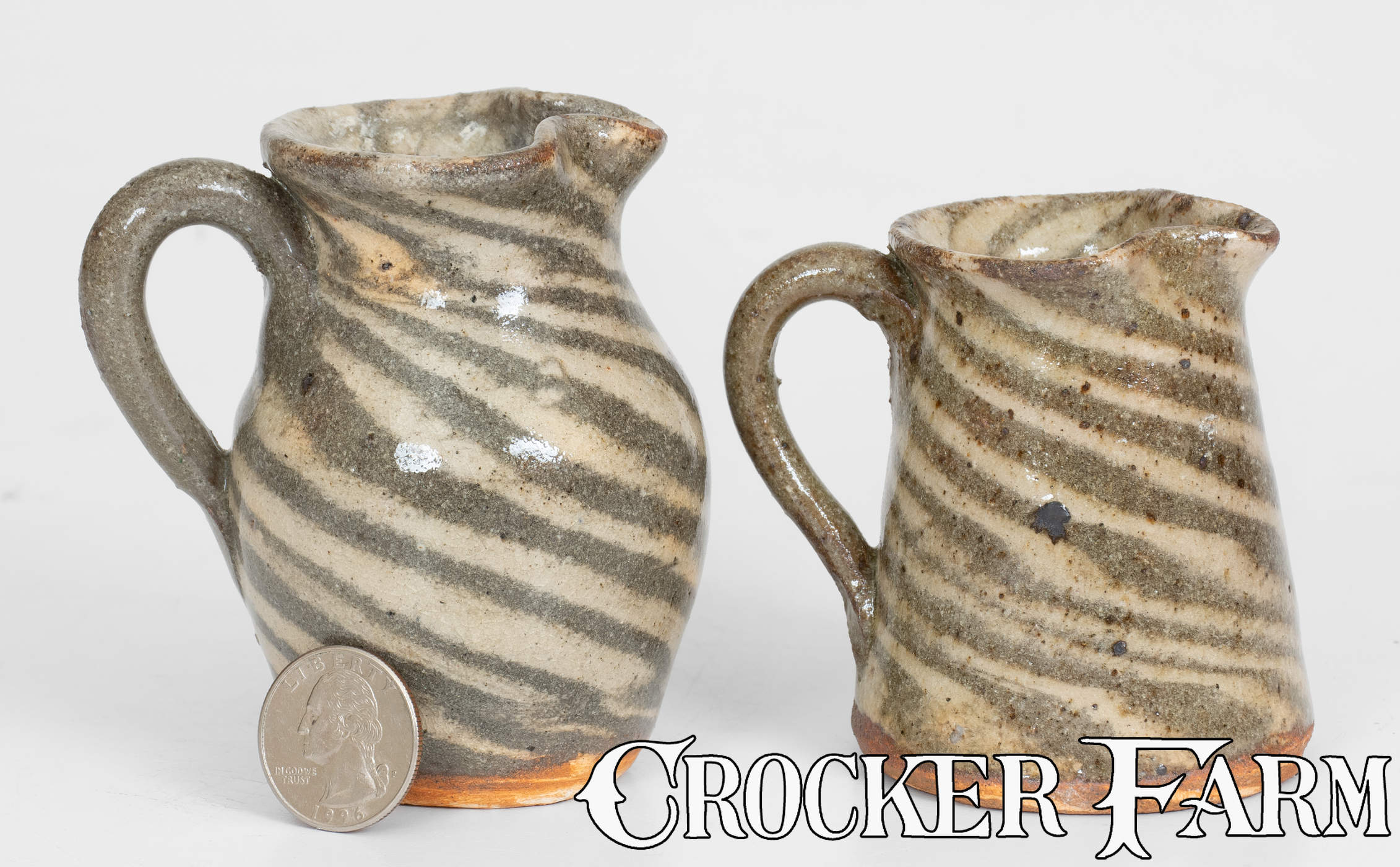 Lot of Two: B. B. CRAIG / VALE, NC Miniature Swirl Pitchers -- Lot 486 ...