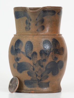 Exceptional Miniature Stoneware Pitcher, attrib. George Henry Davidson, Strasburg, VA