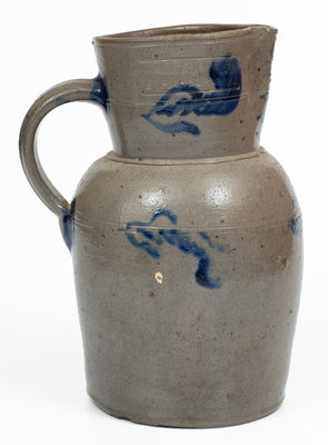 W. H. LEHEW & CO. / STRASBURG, VA Stoneware Pitcher w/ Bold Cobalt Decoration