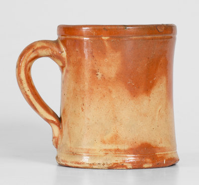 Shenandoah Valley Redware Mug, J. Eberly & Co. or S. Bell & Sons, Strasburg, VA, circa 1890