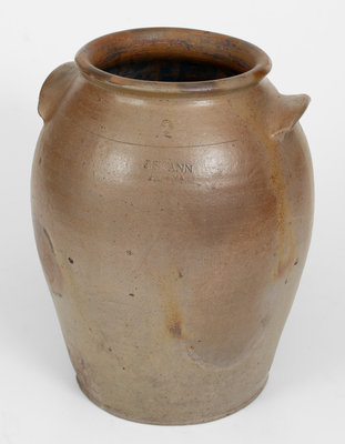 Scarce J. SWANN / ALEXA (John Swann, Alexandria, VA) Stoneware Jar, c1820