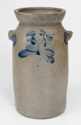 1 Gal. Baltimore, MD Stoneware Churn w/ Floral Decoration