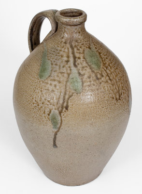 Exceptional J.A.C. (John A. Craven, Randolph County, NC) Stoneware Jug w/ Salt Drips