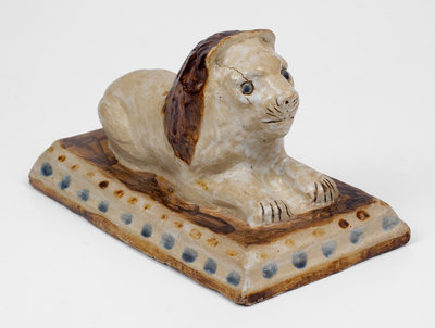 Outstanding Stoneware Lion attrib. A. P. Donaghho, Parkersburg, West Virginia