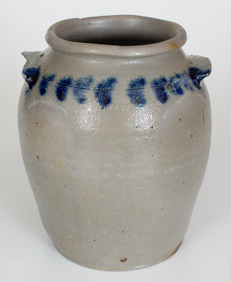 Very Rare J. SWANN / ALEXA (Alexandria, Virginia) Cobalt-Decorated Stoneware Jar, c1820