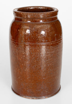 Extremely Rare Redware Jar, attributed to F.W. Schafer and Son, Leesburg, VA / Loudoun County