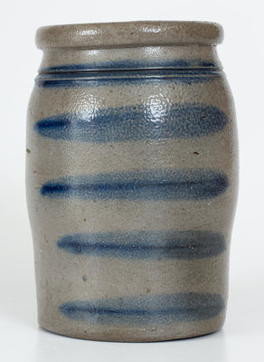 Stoneware Jar w/ Cobalt Stripe Decoration, Western PA origin, circa 1875