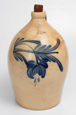 Three-Gallon COWDEN & WILCOX / HARRISBURG, PA Stoneware Jug, c1870