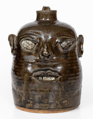 David Meaders Face Jug with Rock Eyes