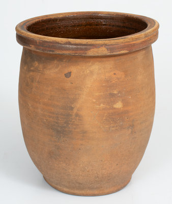 Very Rare and Important Redware Jar by African-American Shenandoah Valley Potter Abraham Spencer