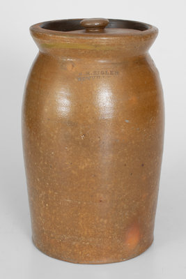 H. H. ZIGLER / NEWVILLE, PA Lidded Stoneware Jar, c1852-65