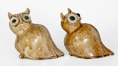 Pair of D. X. Gordy Owl Figures, Primrose, Georgia, 20th century