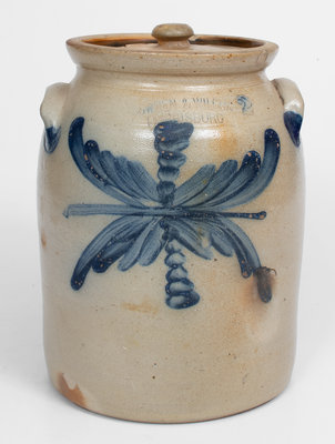 2 Gal. COWDEN & WILCOX / HARRISBURG, PA Stoneware Lidded Jar