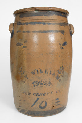 10 Gal. R. T. WILLIAMS / NEW GENEVA, PA Stoneware Jar