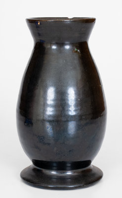 JOHN BELL (Waynesboro, PA) Black Glazed Redware Vase
