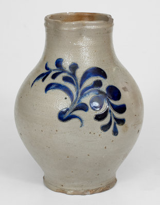 Extremely Rare and Important Incised Stoneware Pitcher, attrib. Thomas W. Commeraw, late 18th century Manhattan