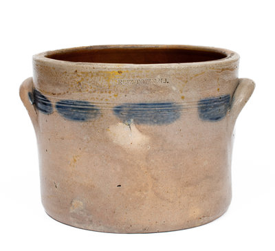 ELIZ.TOWN-N.J (J.M. Pruden, Elizabethtown, NJ) Stoneware Cake Crock
