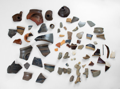 Large Group of Sherds Excavated at the Hamilton & Jones Pottery Site, Greensboro, PA