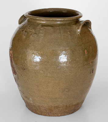 Rare and Important David Drake Stoneware Jar: 