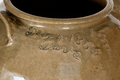 Rare and Important David Drake Stoneware Jar: 