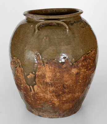 Rare and Important David Drake Stoneware Jar: 