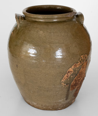 Rare and Important David Drake Stoneware Jar: 
