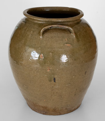 Rare and Important David Drake Stoneware Jar: 