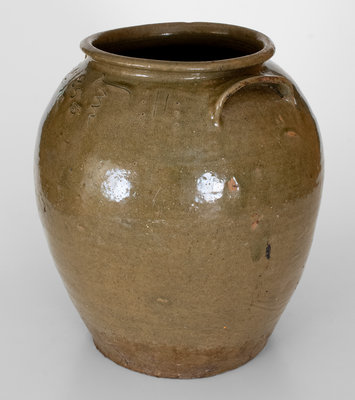 Rare and Important David Drake Stoneware Jar: 